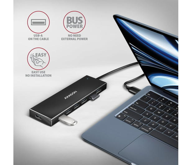Axagon HMC-WL9 USB-C 10Gbps Wireless Charging 9in1 hub - 1485465 - zdjęcie 4